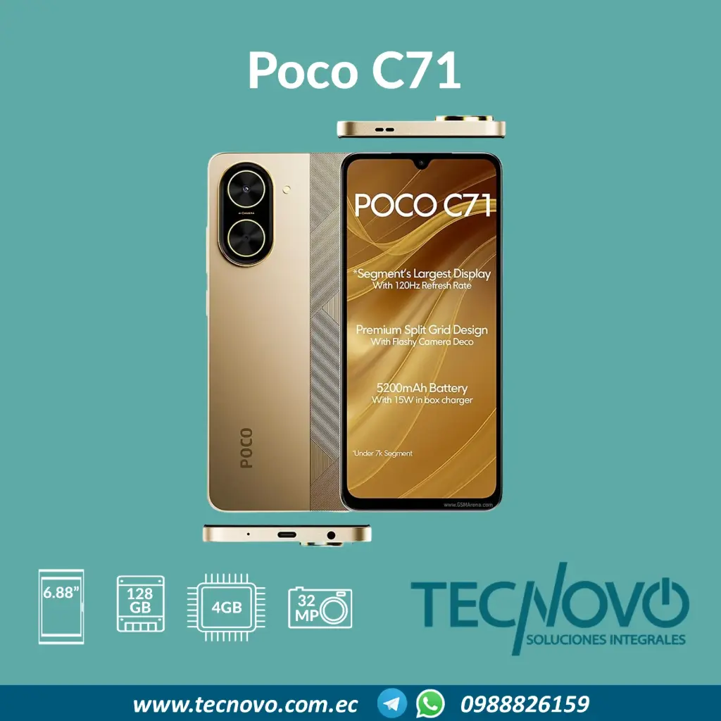 Celular Xiaomi Poco C71 4GB 128GB