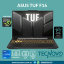 Laptop ASUS TUF Gaming F16 FX607VU Intel I7-13620H 16GB 1TB-SSD RTX 4050 6GB 16" FHD 144Hz + MOCHILA