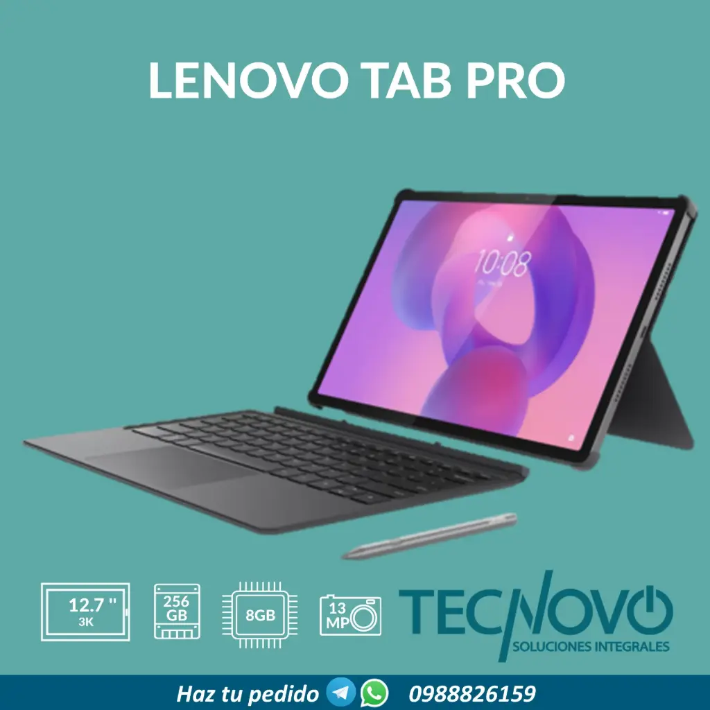 Tablet LENOVO Ideatab Pro TB-373FU 8GB 256GB 12.7" 3K + Lapiz + Teclado
