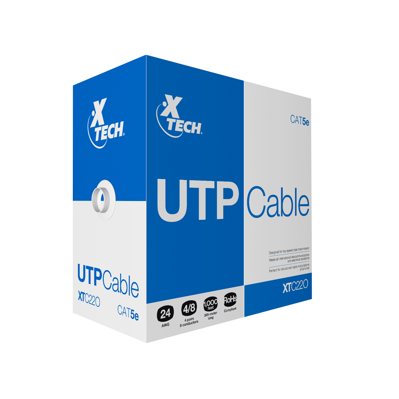 Rollo de cable UTP XTECH CAT5e XTC-220 305 metros 