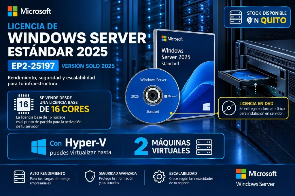 Licencia Microsoft Windows Server 2025