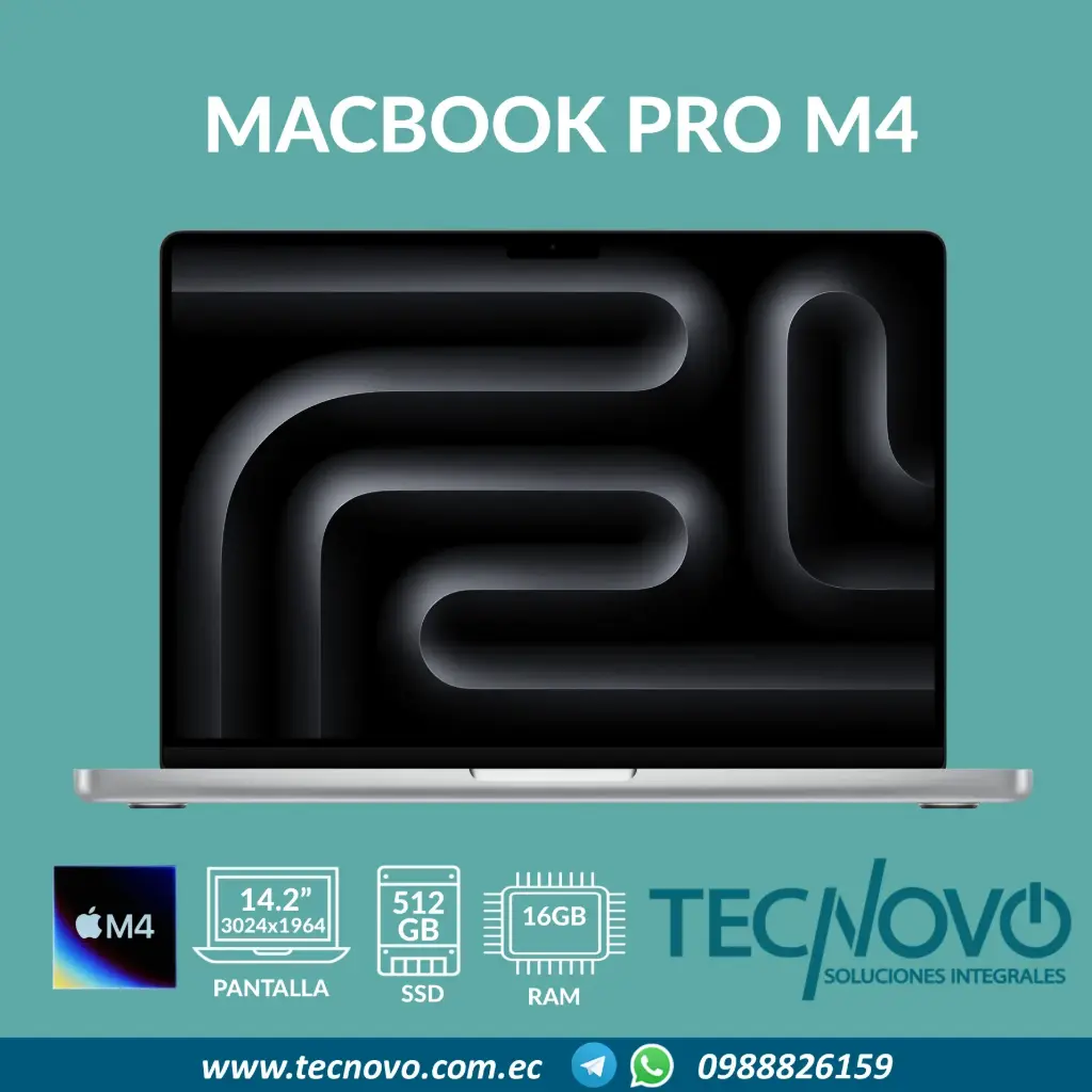 Laptop APPLE MacBook Pro M4 10-core Chip 10-core GPU 16GB 512GB 14,2" Retina