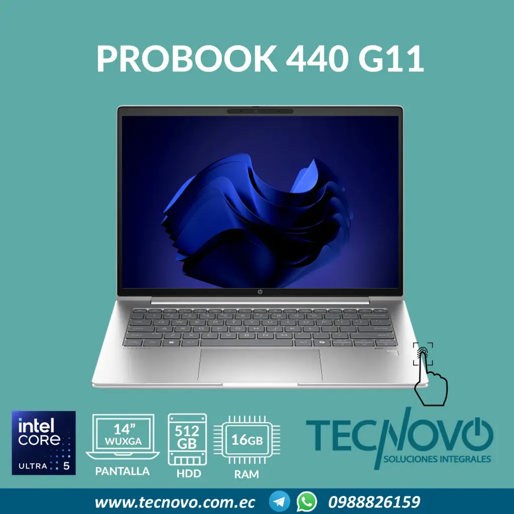 Laptop HP ProBook 440 G11 Intel Ultra 5-125U 16GB 512GB-SSD 14" FHD