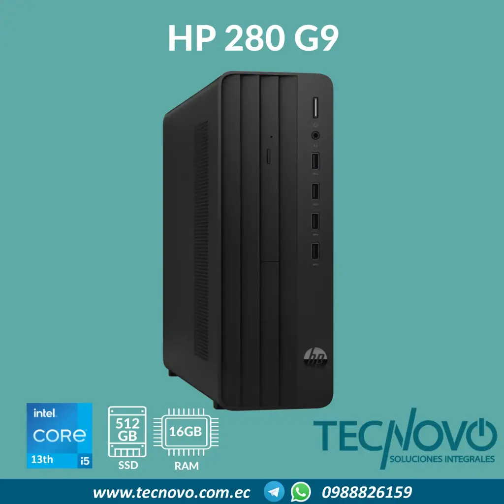 Computador HP 280 G9 Intel Core I5-13500 16GB 512GB SFF