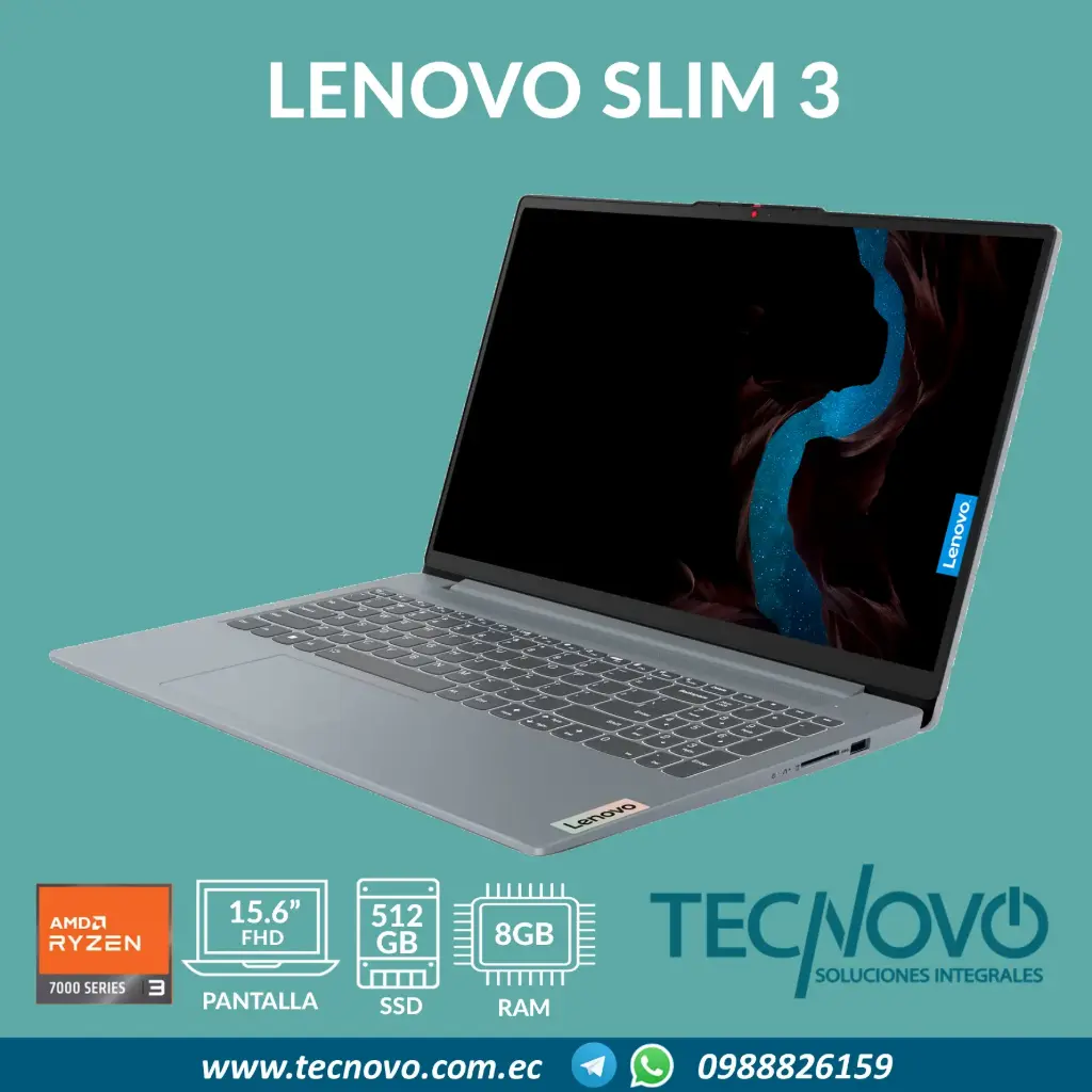 Laptop LENOVO Ideapad 15AMN AMD Ryzen 3-7320U 8GB 512GB SSD 15.6" FHD