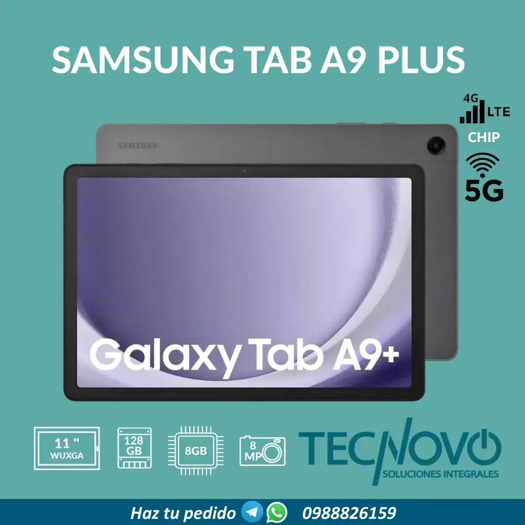 TABLET SAMSUNG GALAXY A9 PLUS OC 8GB 128GB 5G-LTE 11"