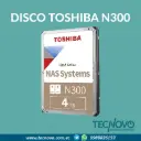 Disco duro interno Toshiba HDD 3.5" NAS N300 4TB 7200RPM