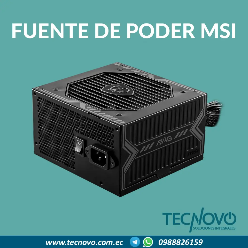 Fuente de poder MSI 650W 80 Plus bronce