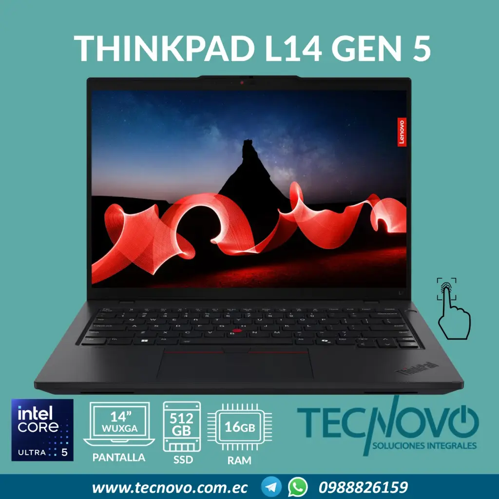 Laptop LENOVO ThinkPad L14 Gen 5 Intel Ultra 5-125U 16GB 512GB-SSD 14" FHD