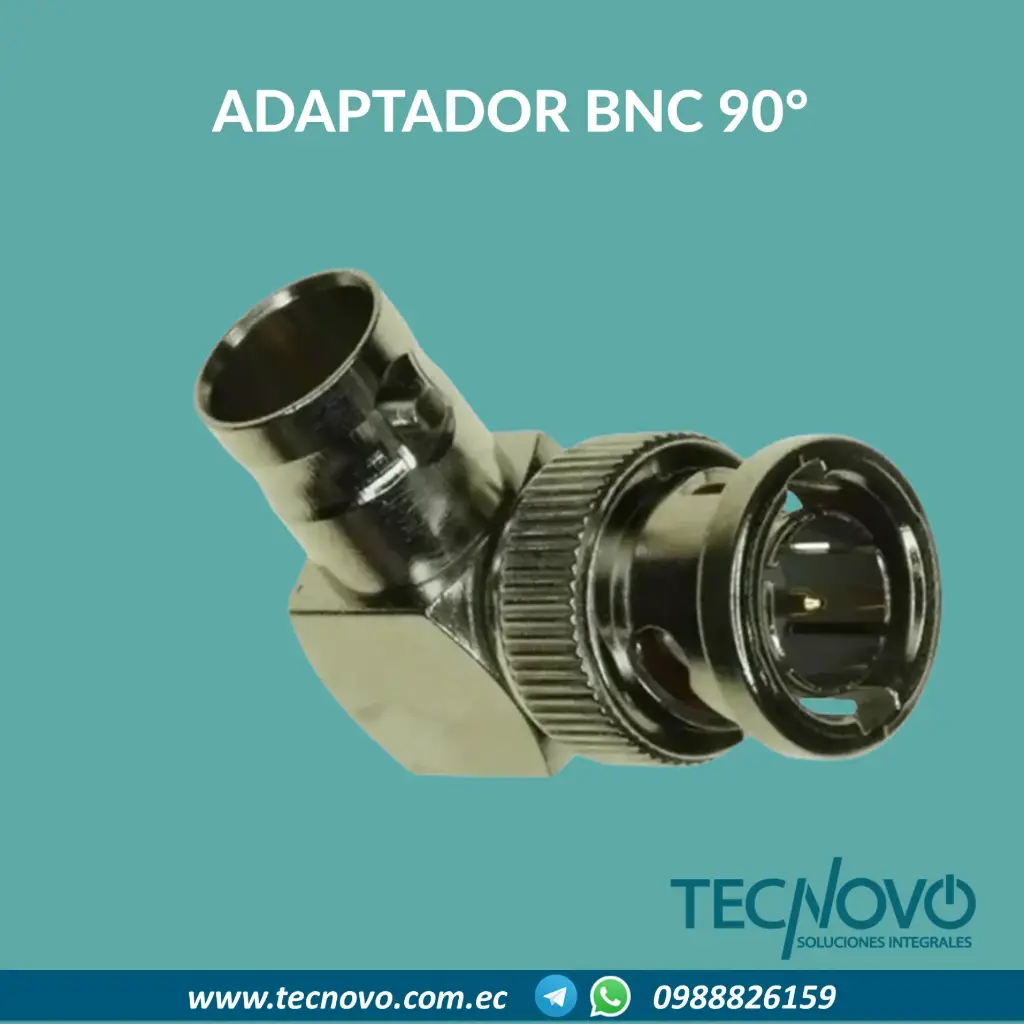 Adaptador BNC Macho-Hembra codo 90°
