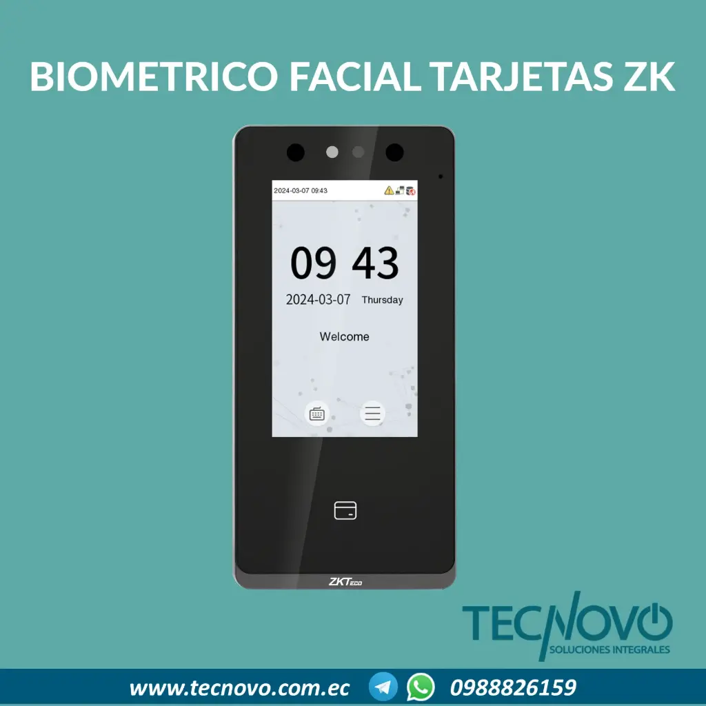 Biométrico facial y tarjetas ZKTECO ZK SENSEFACE 4B WIFI 