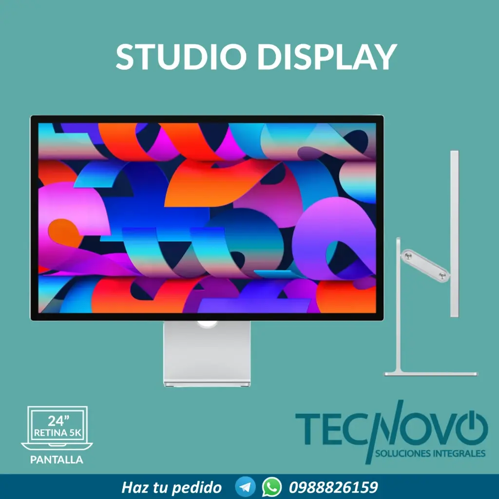 Monitor Apple Studio Display 24" Retina 5K Inclinacion y altura ajustable