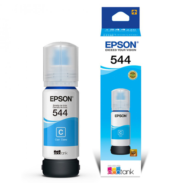 Tinta EPSON T544 Original a Color para modelos EcoTank L1110, L1210, L1250 ,L1260, L3110, L3150, L3160, L3210, L3250, L3251, L3260, L3560, L5190, L5290, L5590
