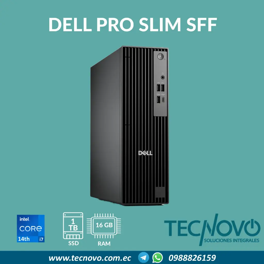 Computador DELL Pro QCS1250 SFF Intel Core I7-14700 16GB 1TB