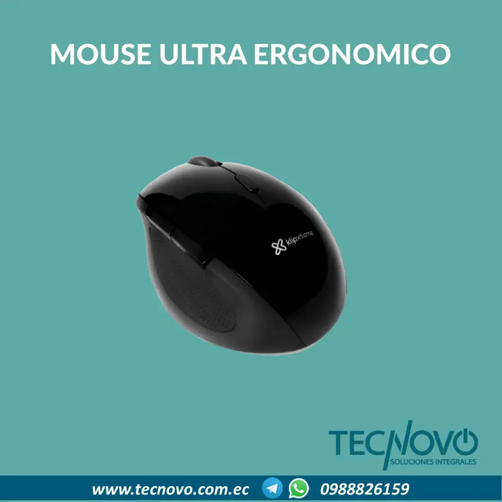 Mouse KLIP XTREME Orbix KMW-500BK Inalámbrico Ultra Ergonómico