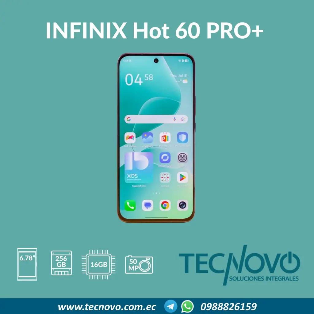 Celular INFINIX Hot 60 PRO PLUS 16GB (8GB+8GB) / 256GB  
