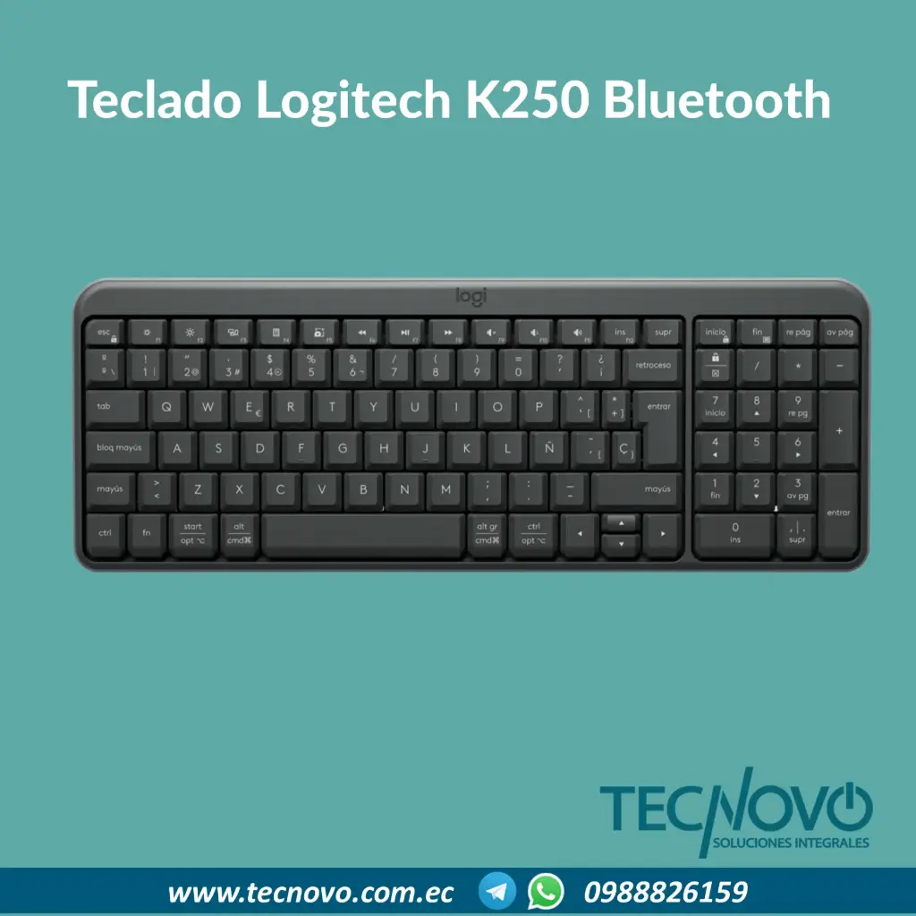 Teclado Logitech K250 Compact Bluetooth Wireless