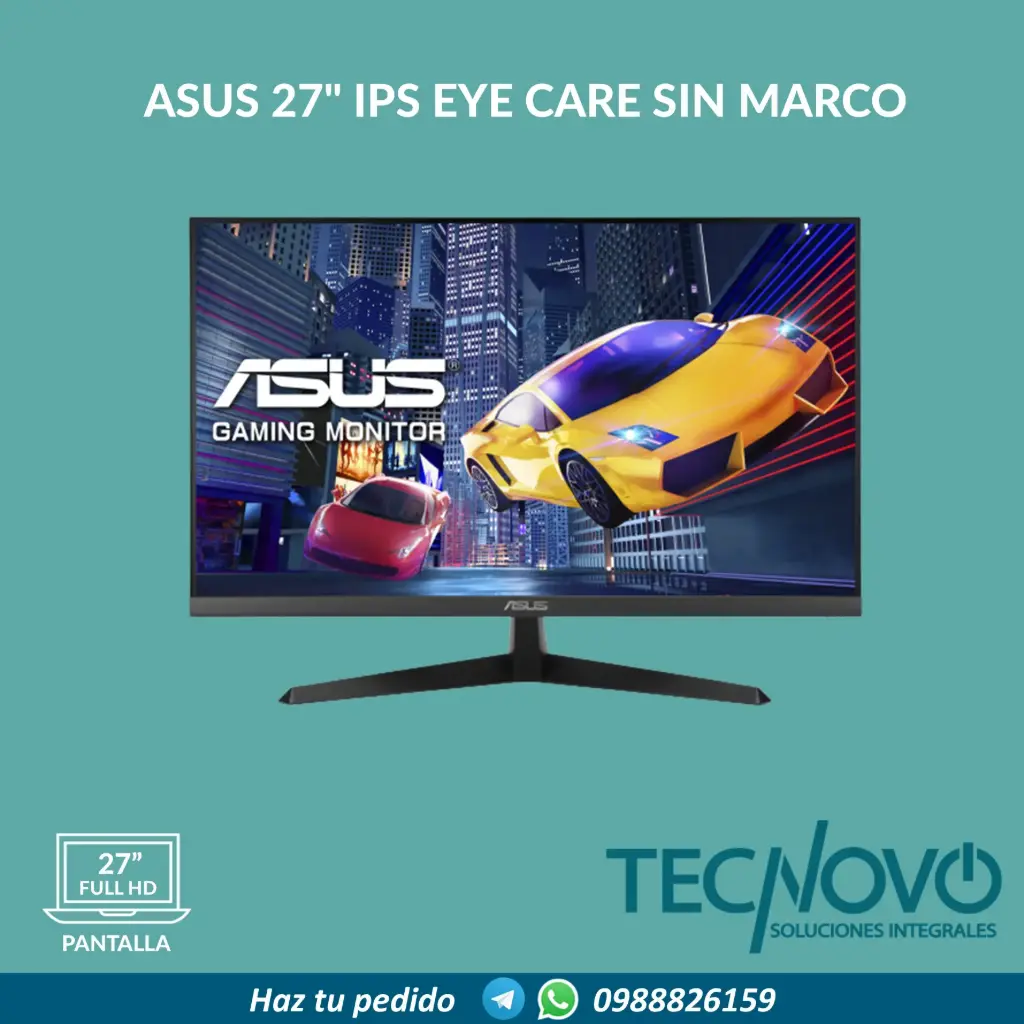 MONITOR ASUS 27" IPS EYE CARE SIN MARCO