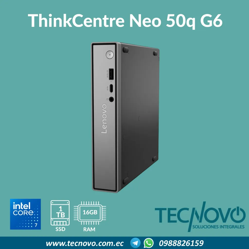Computador LENOVO ThinkCentre Neo 50q G5 MFF Intel Core 7 240H 16GB 1TB SSD