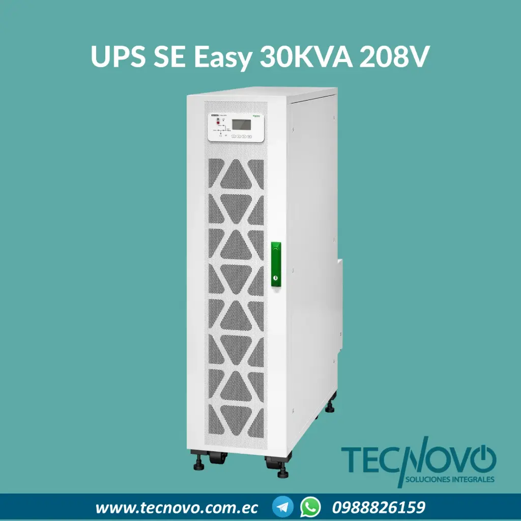 UPS SE Easy 30KVA 208V 3F para baterías internas