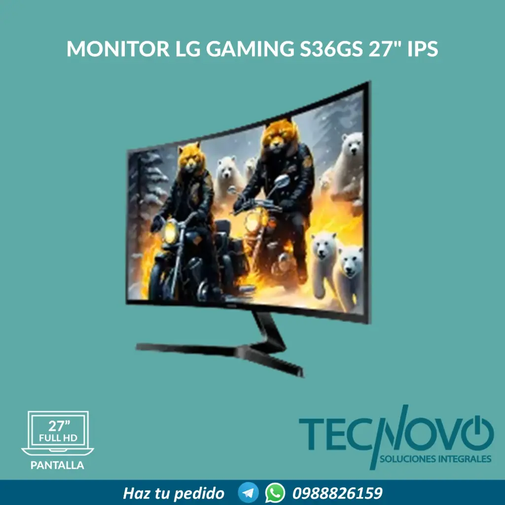 MONITOR LG GAMING S36GS 27" IPS CURVO