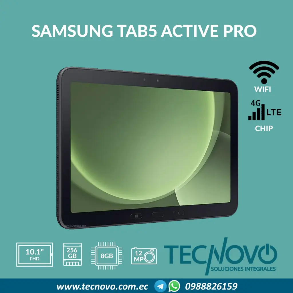 Tablet SAMSUNG TAB 5 Active Pro Enterprise RUGGED 8GB 256GB 10.1