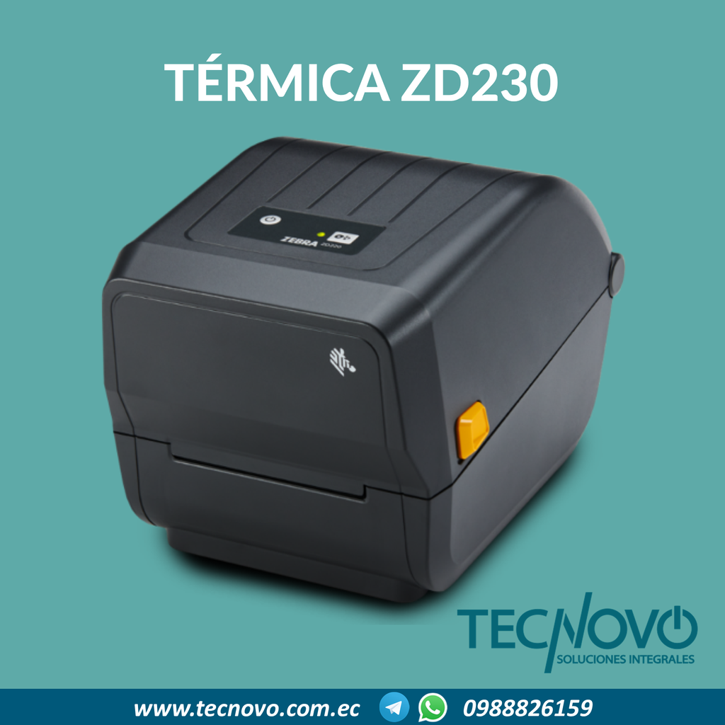 Impresora Térmica ZEBRA ZD230 Ethernet TT Transferencia térmica