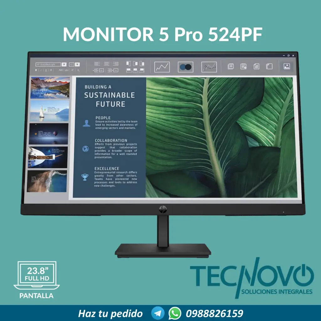 Monitor HP 5 Pro 524PF 23.8" FHD