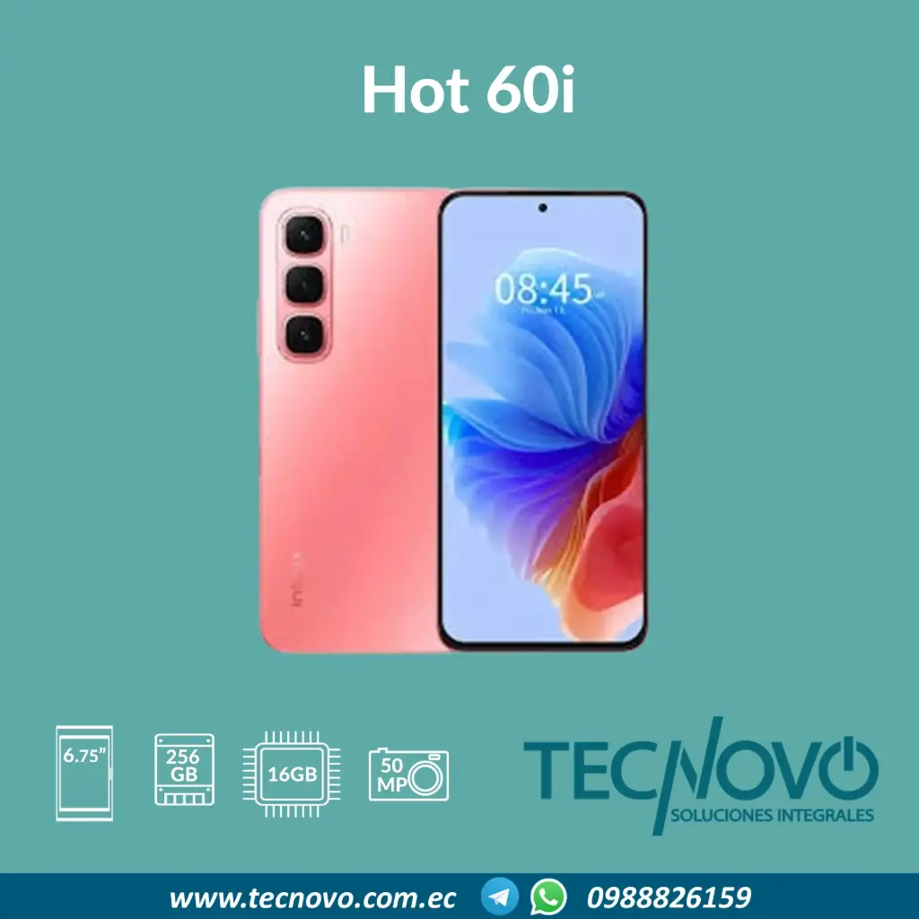 Celular INFINIX Hot 60i 16GB (8GB+8GB) / 256GB 