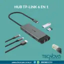 Hub TP-LINK UH6120C 6 en 1 HDMI4k(1), USB-C 100w, RJ45, USB A