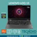 Laptop LENOVO LOQ 15ARP9 AMD Ryzen 5-7235HS 16GB 512GB-SSD RTX 4050 6GB 15.6" FHD