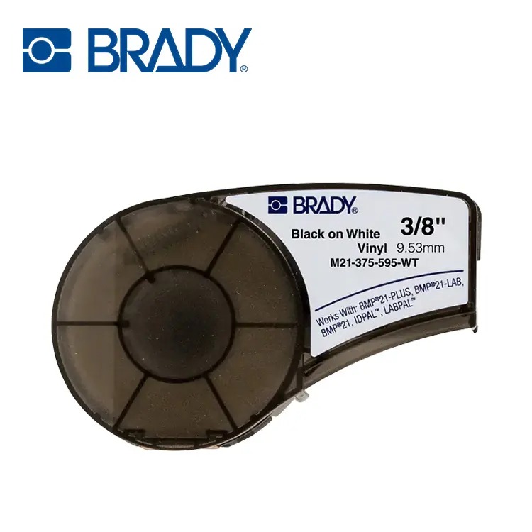 Cinta BRADY Vinyl 3/8" 9.53mm BLANCO