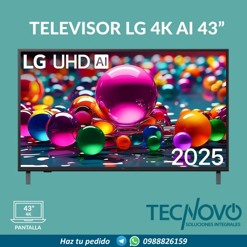 Televisor LG UHD UA75 Gen 8 AI 4K 43"