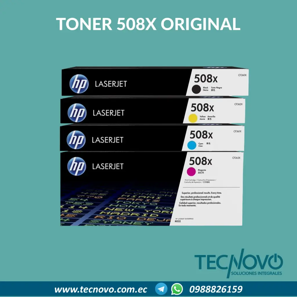 CF360X, 61X, 62X, 63X TONER HP - 508X ALTO RENDIMIENTO