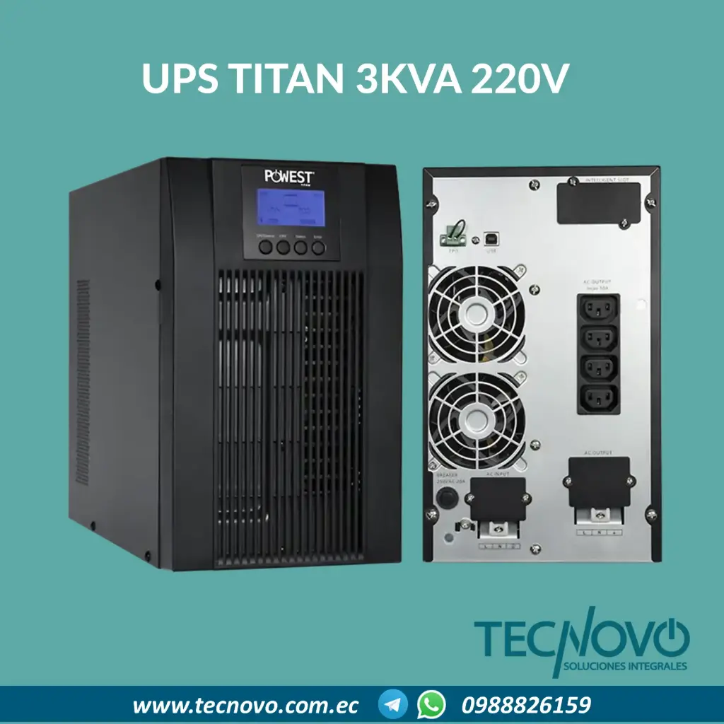 UPS POWEST ONLINE 3KVA 220v MONOFÁSICA
