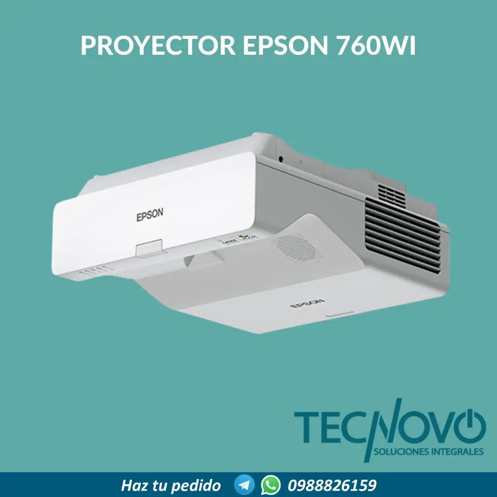 Proyector Láser Interactivo Epson BrightLink 760WI 3LCD HDMI/VGA/USB 4100 lúmenes