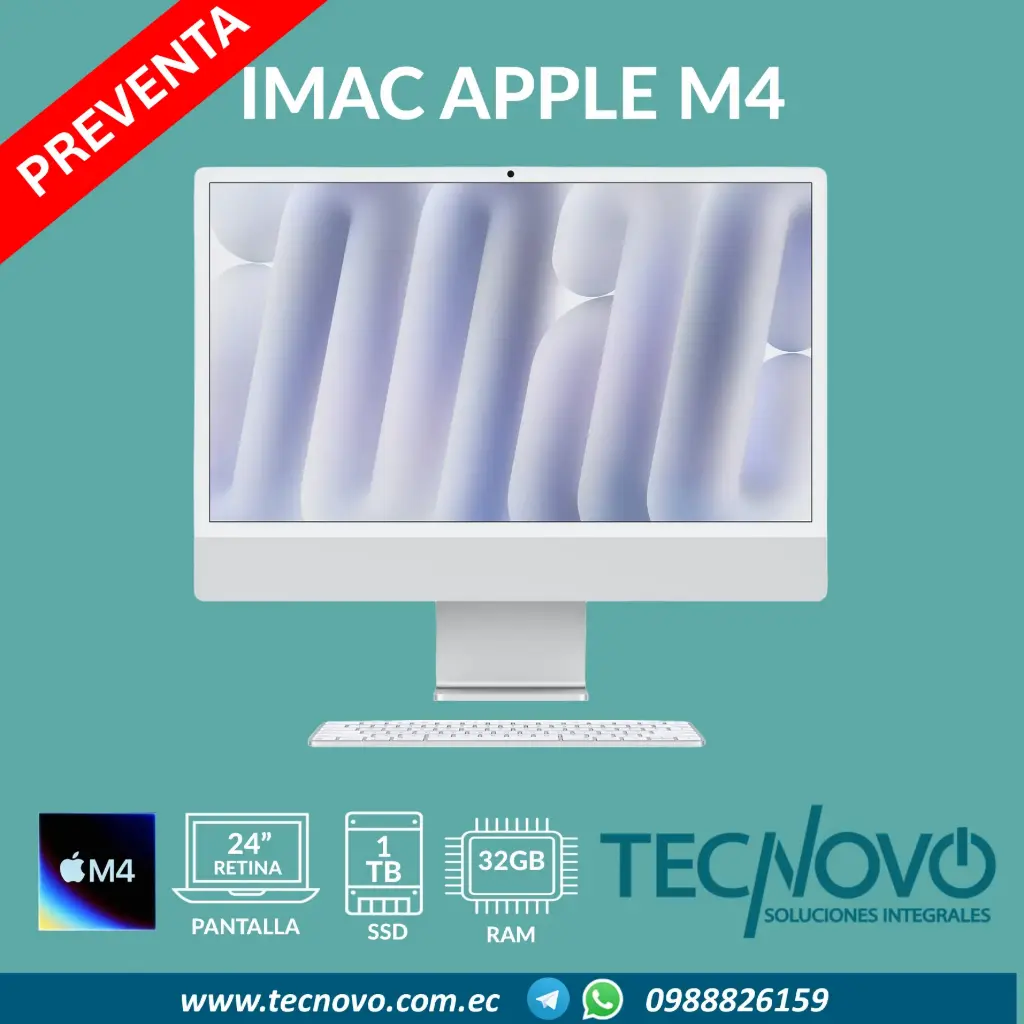 Computador AIO APPLE IMAC M4 32GB 1TB SSD 24"