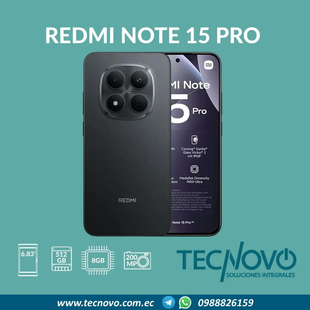 Celular Xiaomi Redmi Note 15 Pro 8GB 512GB 5G