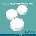 Sistema MESH TP-LINK X50-POE WI-FI 6 DOBLE BANDA AI AX3000 BLANCO (3 PACK)