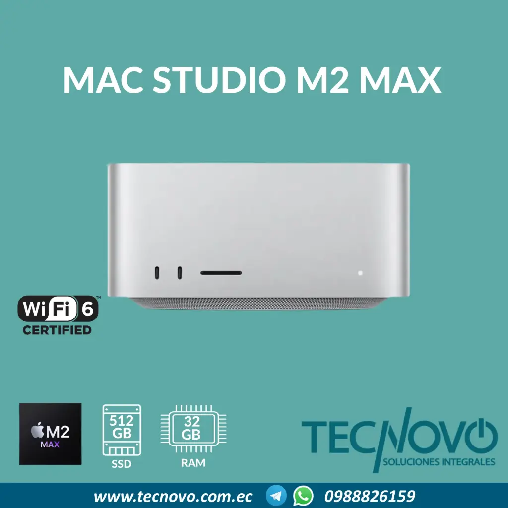 Computador Apple Mac Studio M2 MAX 12-core Chip 38-core GPU 32GB 512GB SSD