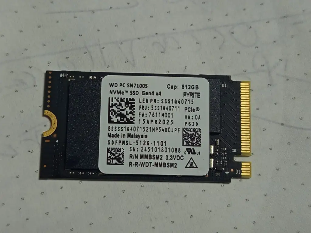 Disco SSD WESTERN DIGITAL NVMe 2245 512GB (BULK)
