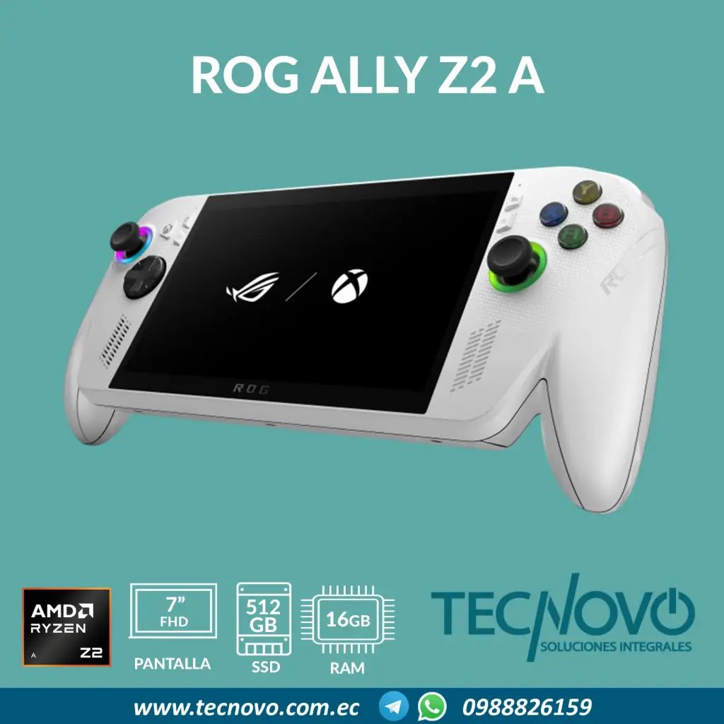 Consola Asus ROG Ally AMD Ryzen Z2 A 16GB 512GB SSD 7" FHD 120Hz
