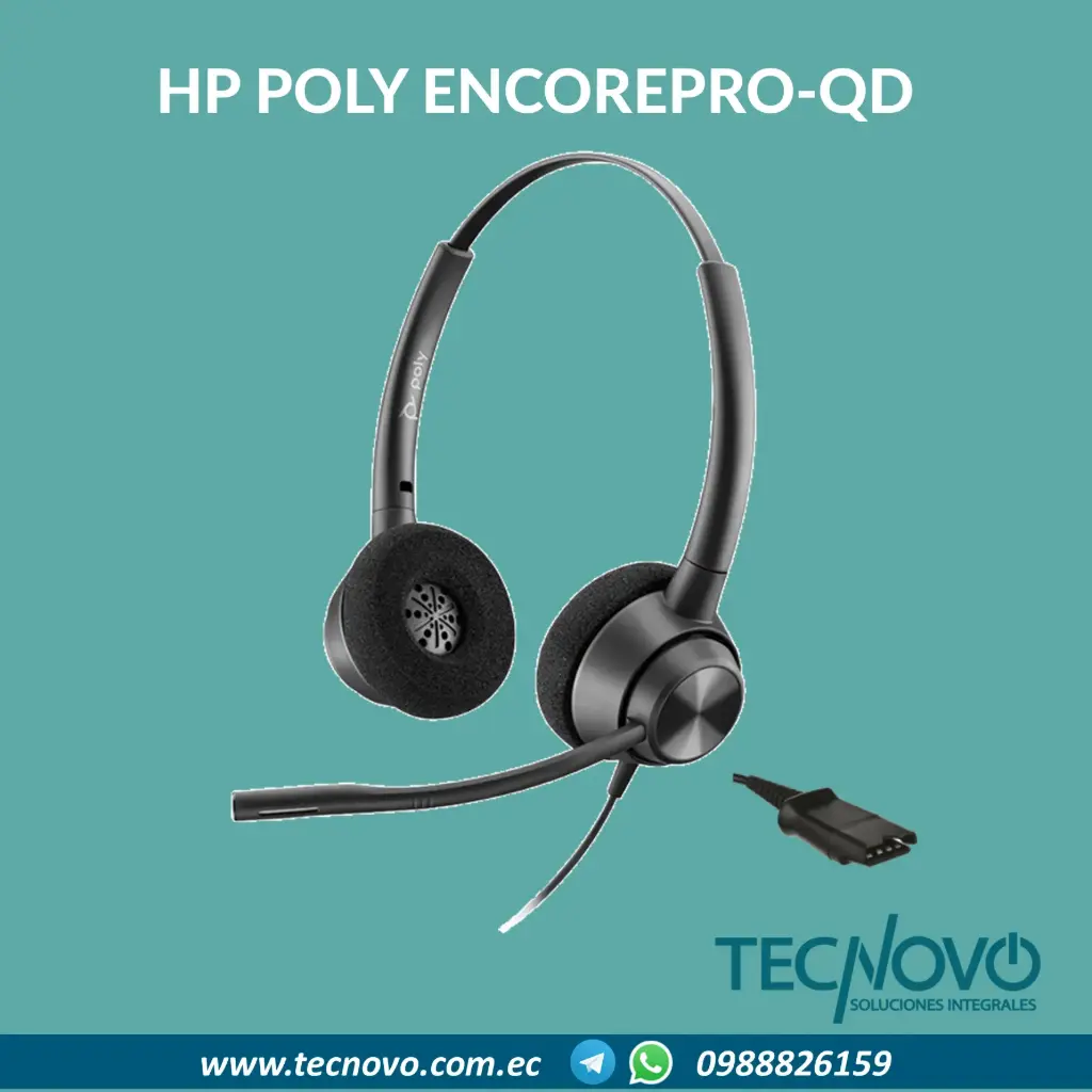 Auriculares HP Poly EncorePro 320 Stereo QD