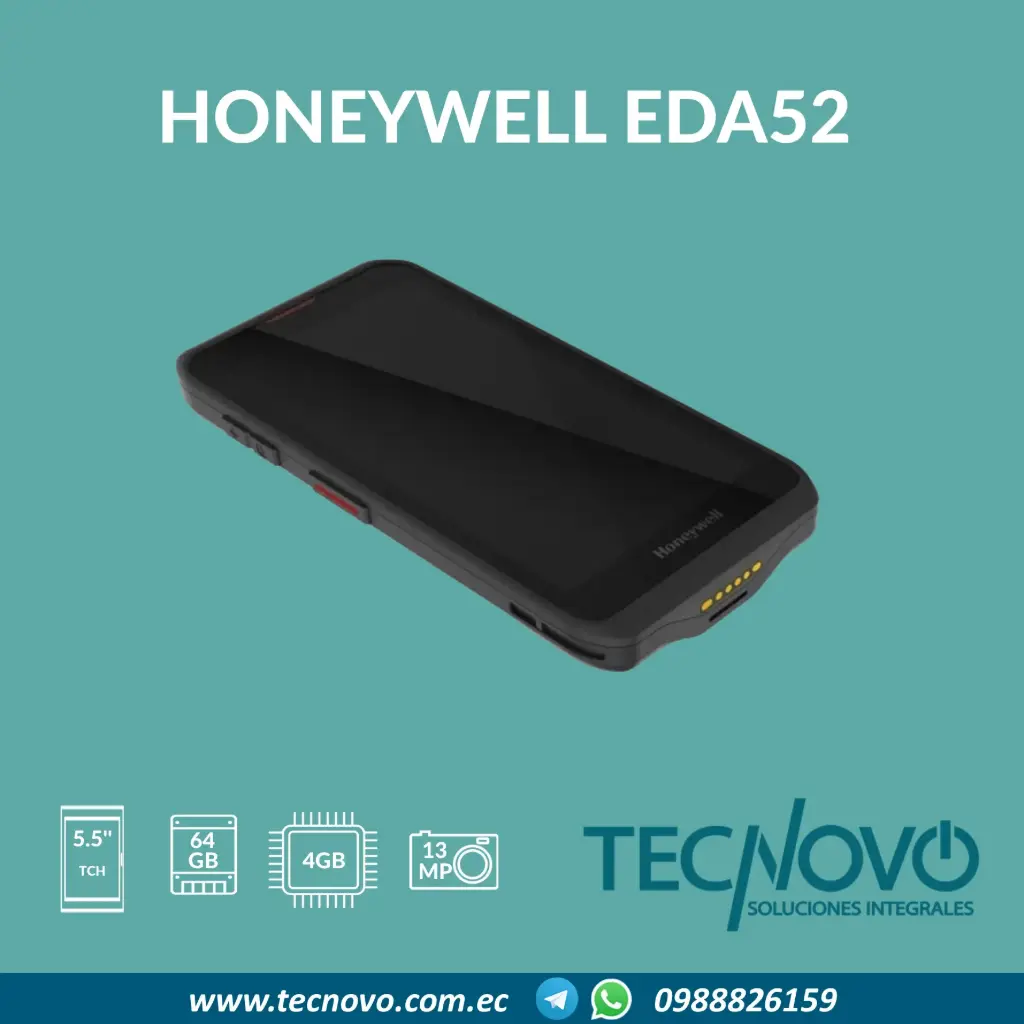 Computadora móvil HONEYWELL SCANPAL EDA52 4GB 64GB NFC GMS 4G WIFI5 5.5" TACTIL