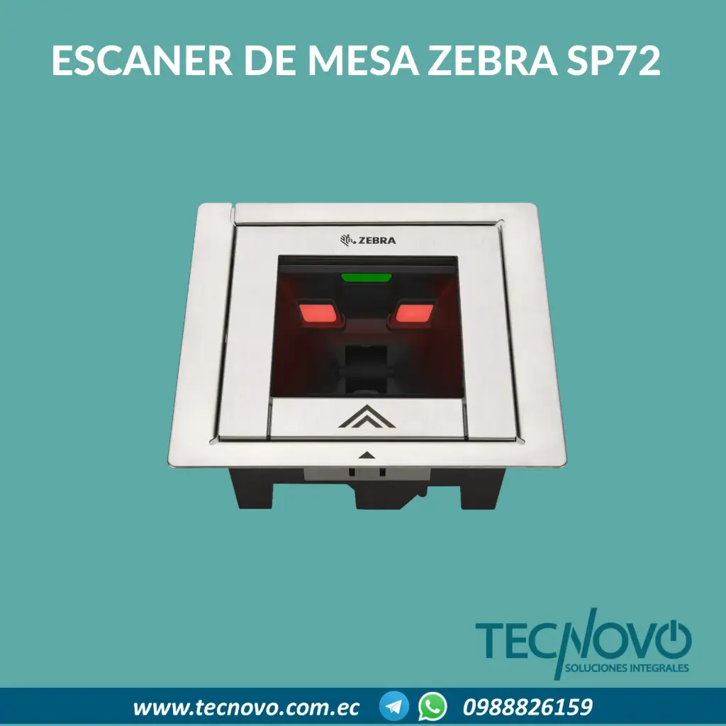 Escáner de Mesa Zebra SP72 horizontal 1D, 2D