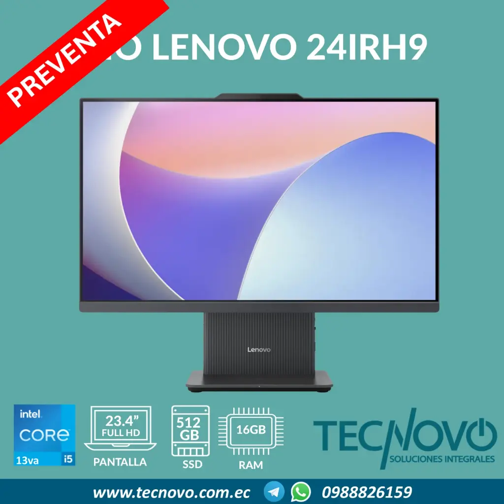 Computador AIO LENOVO 24IRH Intel Core I5-13420H 16GB 512GB-SSD 23.8" FHD