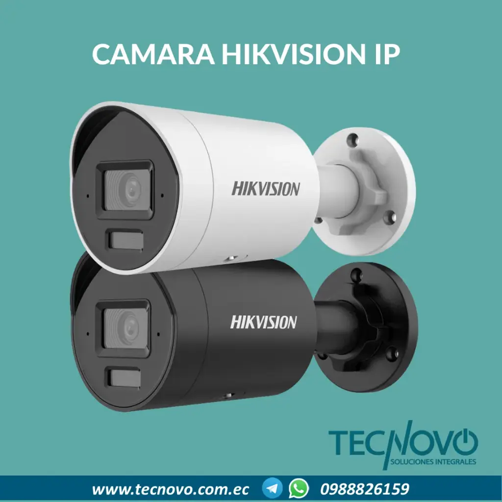 Cámara HIKVISION IP Tubo luz híbrida 8MP L 28MM H265+ con micrófono
