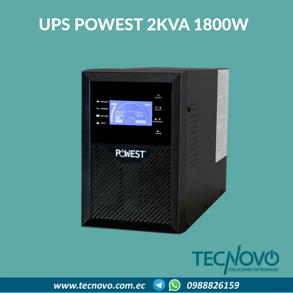 UPS ONLINE POWEST 2KVA 2000VA 1800W 110v