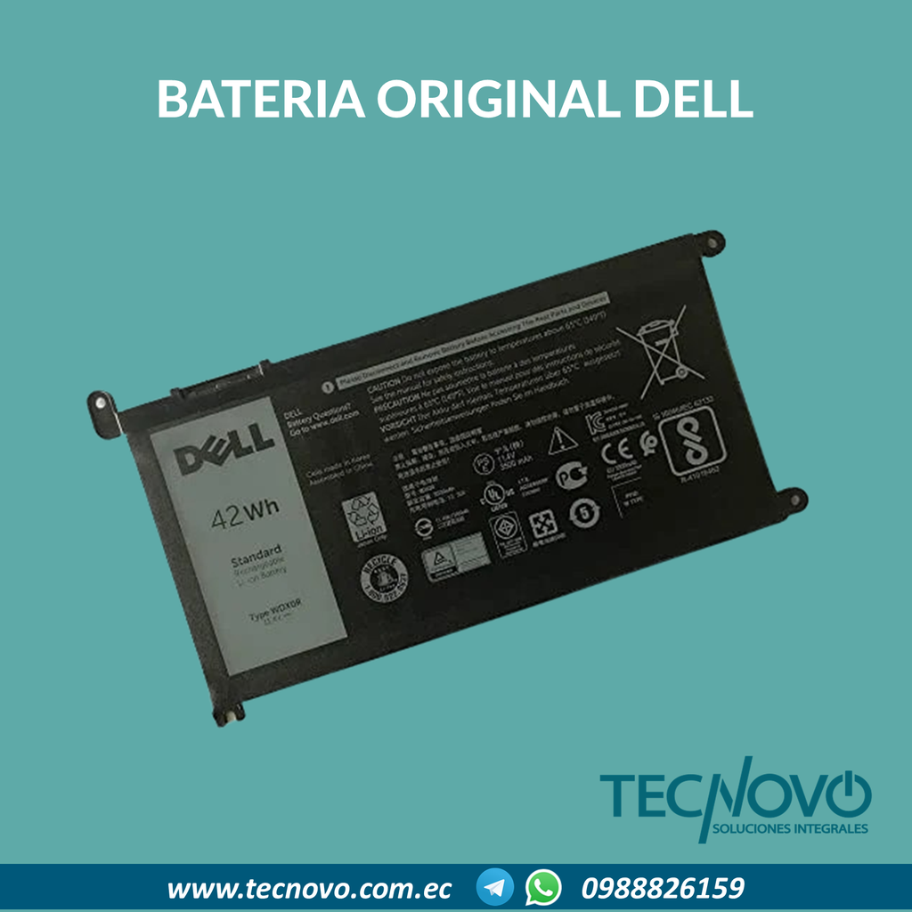 Batería Dell WDX0R 11.4V 42Wh