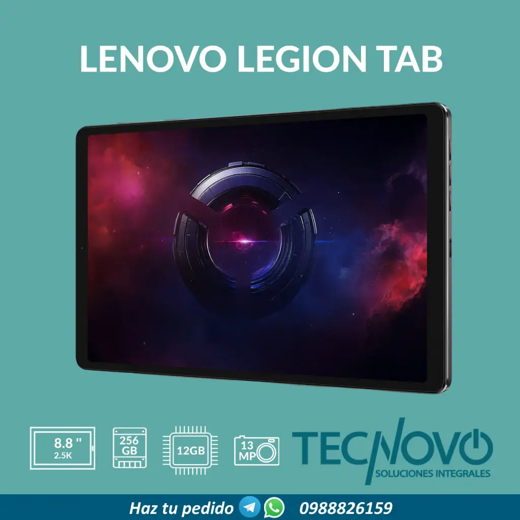  Tablet LENOVO Legion Tab 12GB 256GB 8.8" 2.5K 165Hz + Estuche